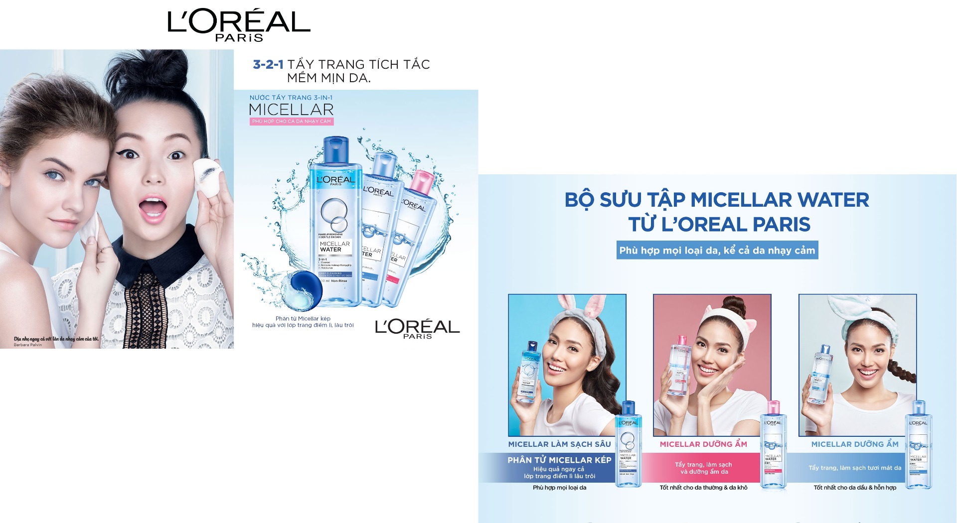 Nước Tẩy Trang L'Oreal Micellar Water 3-In-1
